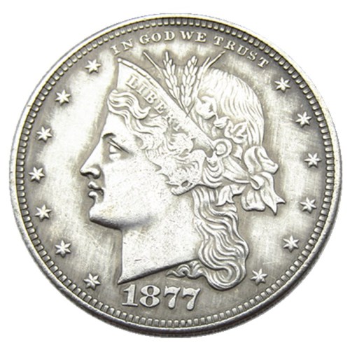 USA 1877 Cornet Head Half Dollar Patterns Silver Plated Copy Coin