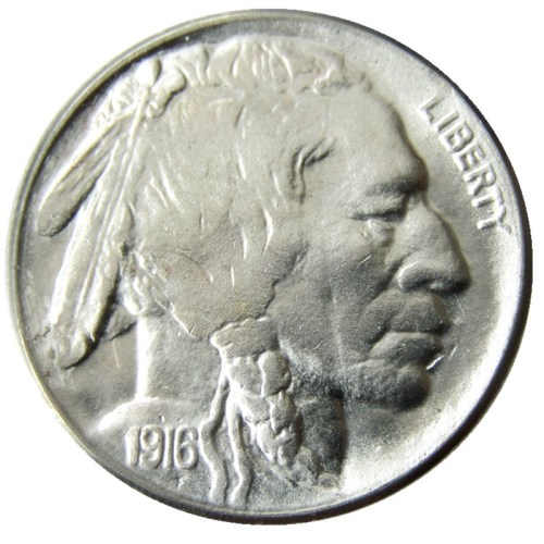 US 1916P-S-D Buffalo Nickel Five Cents Copy Coin