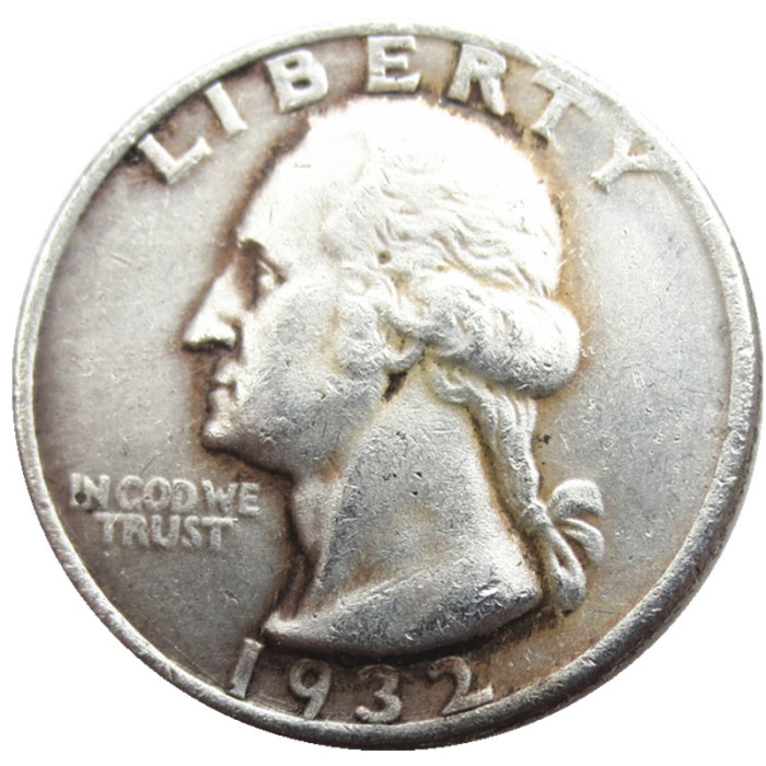 US Coins 1932D Washington Quarter Dollar Silver Plated Copy Coin
