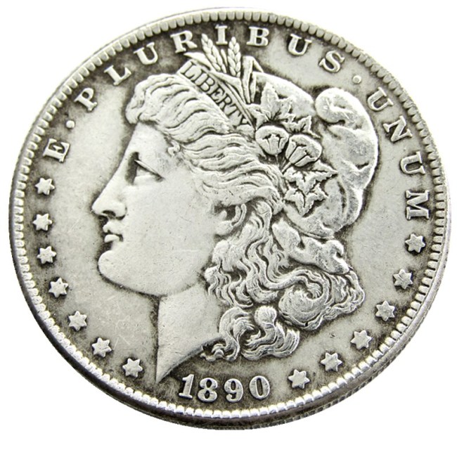 US 1890O Morgan Dollar Silver Plated Copy Coin