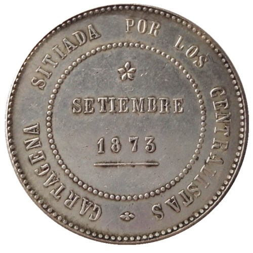 Spain 1873 Silver Plated Copy Coins