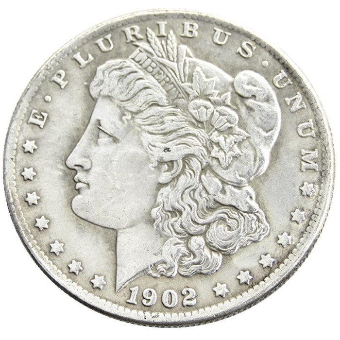 US 1902 Morgan Dollar Silver Plated Copy Coin