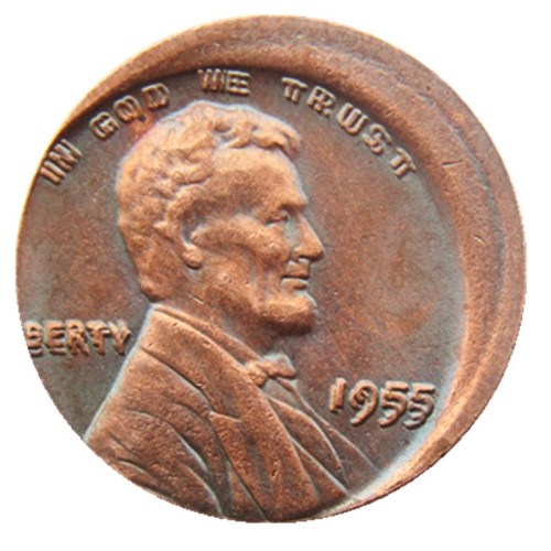 US Wheat Lincoln Cent Different 1955VDB Double Error with An Off Center Rare Copy Coins