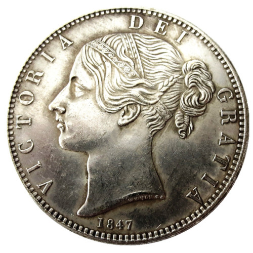 UK A Set Of(1839-1847)4pcs Queen Victoria Young Head Silver Crown Coin - Great Britain Copy Coin