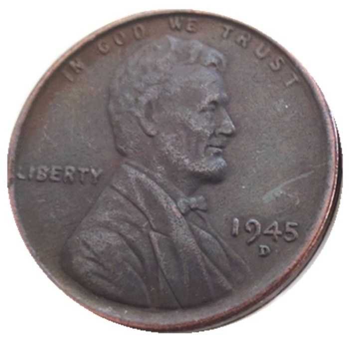 US 1945 P-S-D Lincoln Penny Cent 100% Copper Copy Coin