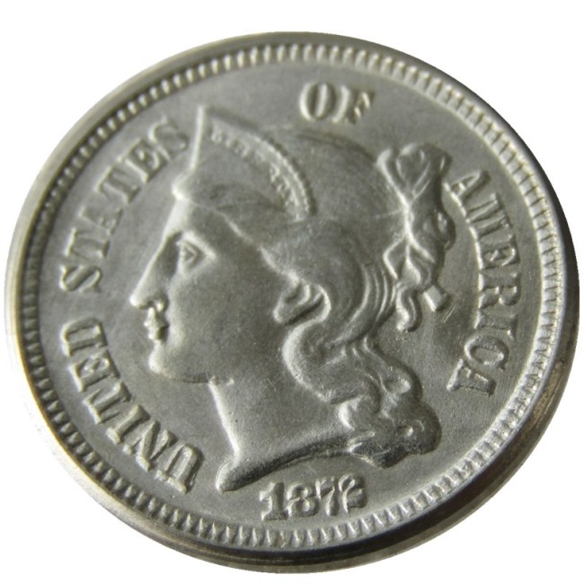 US 1872 Three Cents Nickel Copy Coin