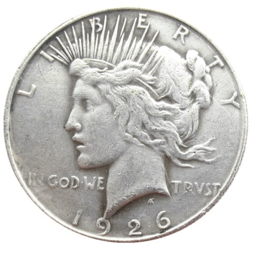 US 1926 Peace Dollar Silver Plated Copy Coin