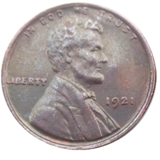 US 1921-P-S-D Lincoln Penny Cent 100% Copper Copy Coin