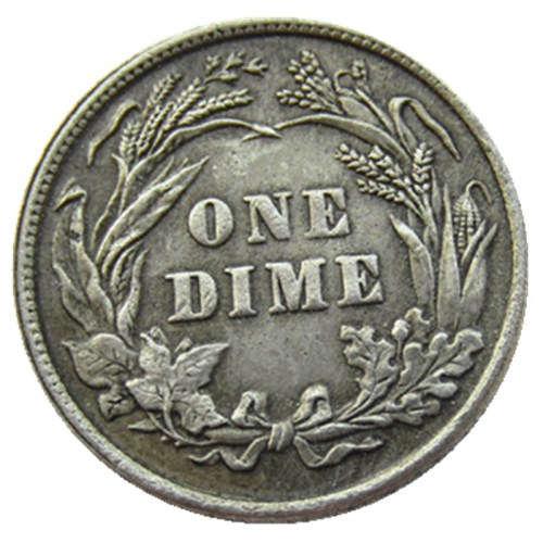 US 1914 P/S Barber Dime Silver Plated Copy Coin