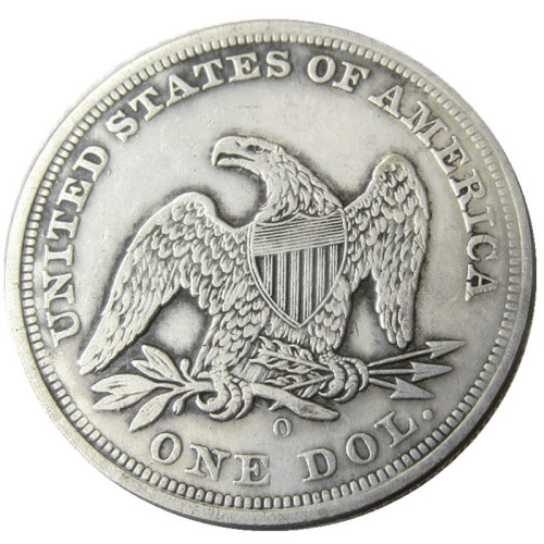 US 1860O Seated Liberty Dollar Silver Plated Copy Coin
