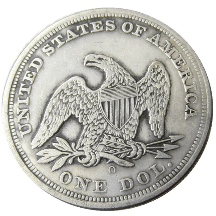 US 1850O Seated Liberty Dollar Silver Plated Copy Coin