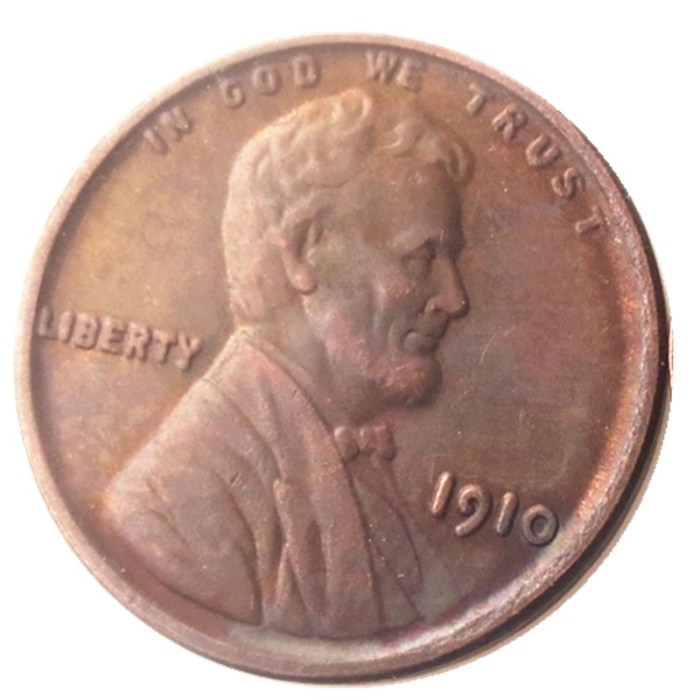 US 1910 Lincoln Penny Cent 100% Copper Copy Coin