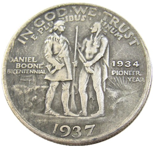 US 1934-1937 Danial Half Dollar Commemorative Silver Plated Copy Coin