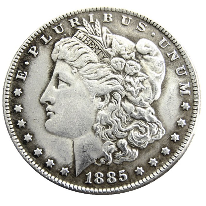US 1885CC Morgan Dollar Silver Plated Copy Coin
