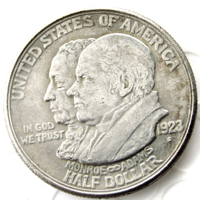 USA 1923 Monroe Doctrine Centennial Half Dollar Commemorative Silver Plated Copy Coin