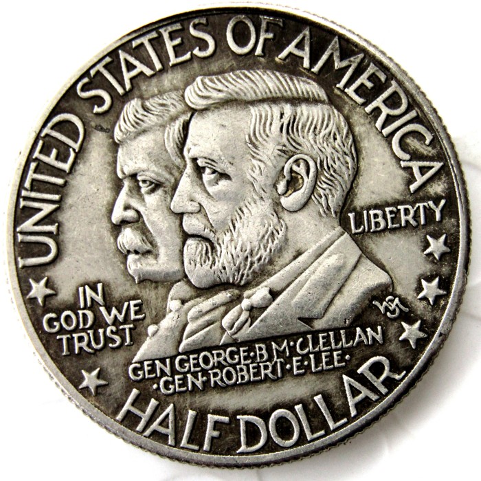 US 1937 Antietam Commemorative Half Dollars Silver Plated Copy Coins