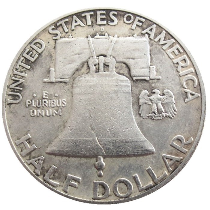 US 1959 PSD Franklin Half Dollar Silver Plated Copy Coins