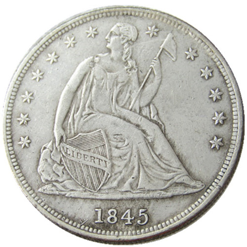 US 1845 Seated Liberty Dollar Silver Plated Copy Coin