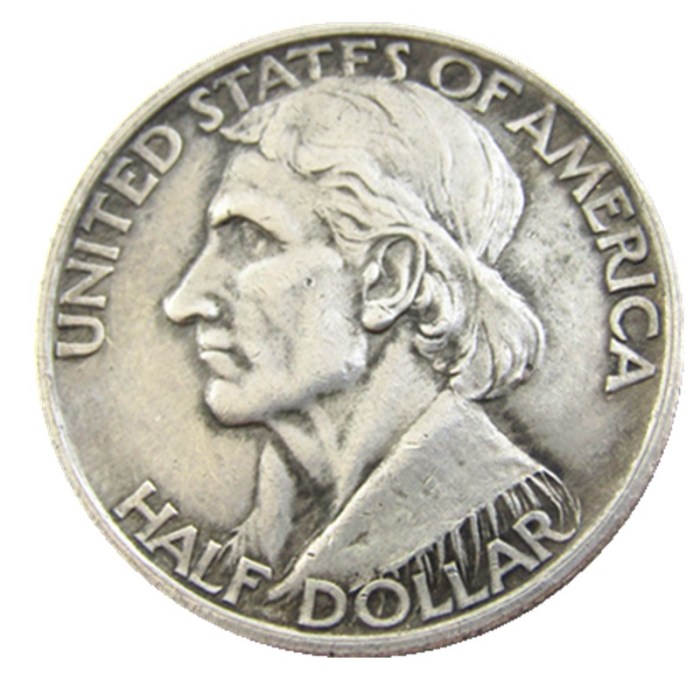 US 1935 Danial Half Dollar Commemorative Silver Plated Copy Coin