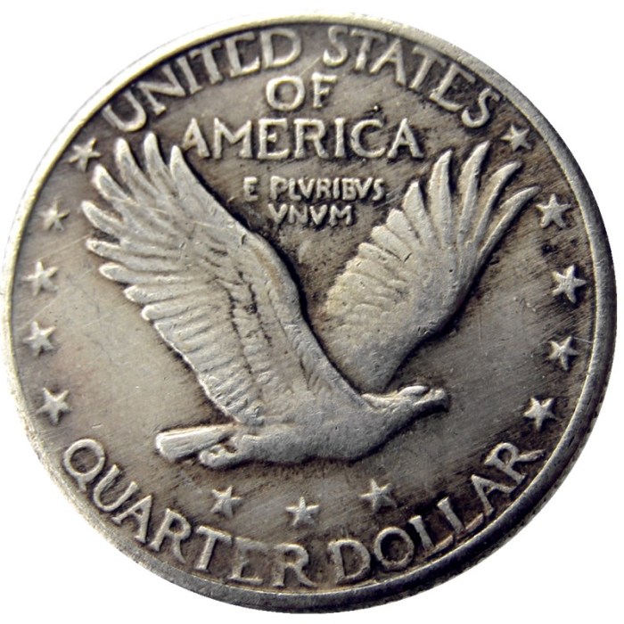 US 1920 Standing Liberty Quarter Dollar Silver Plated Copy Coin