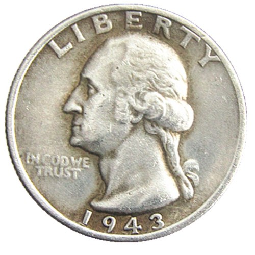 US Coins 1943P/S/D Washington Quarter Dollar Silver Plated Copy Coin