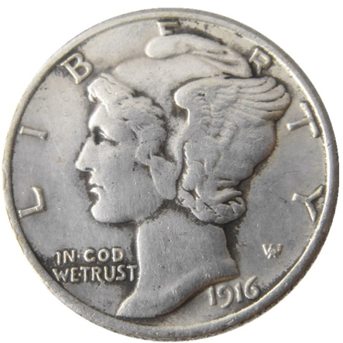 US 1916-1945 D 26PCS Mercury Head Ten Cents(Dimes) Silver Plated Copy Coin