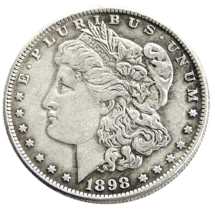 US 1898 Morgan Dollar Silver Plated Copy Coin