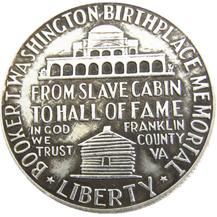 US 1946 PSD 50C Booker T. Washington Half Dollar Silver Plated Copy Coin