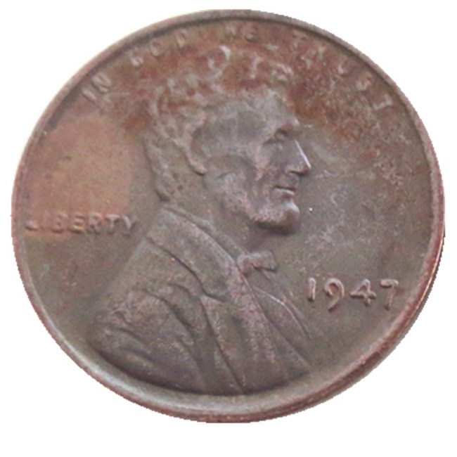 US 1947 P-S-D Lincoln Penny Cent 100% Copper Copy Coin