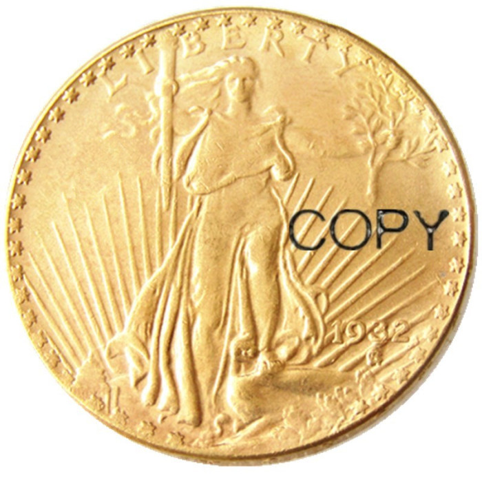 US 1932 SAINT GAUDENS $20 GOLD DOLLAR Gold Plated Coin Copy