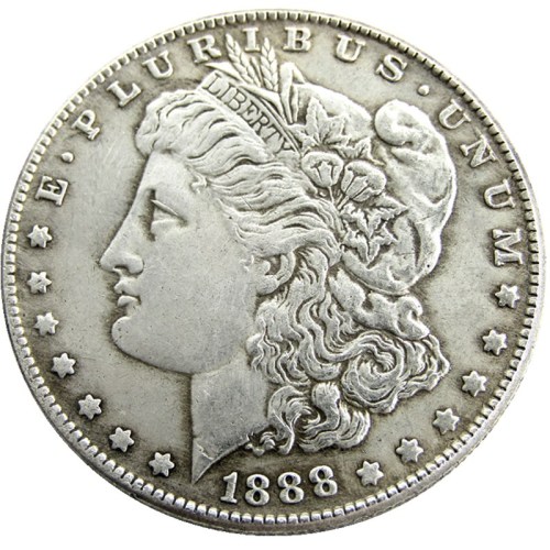 US 1888 Morgan Dollar Silver Plated Copy Coin