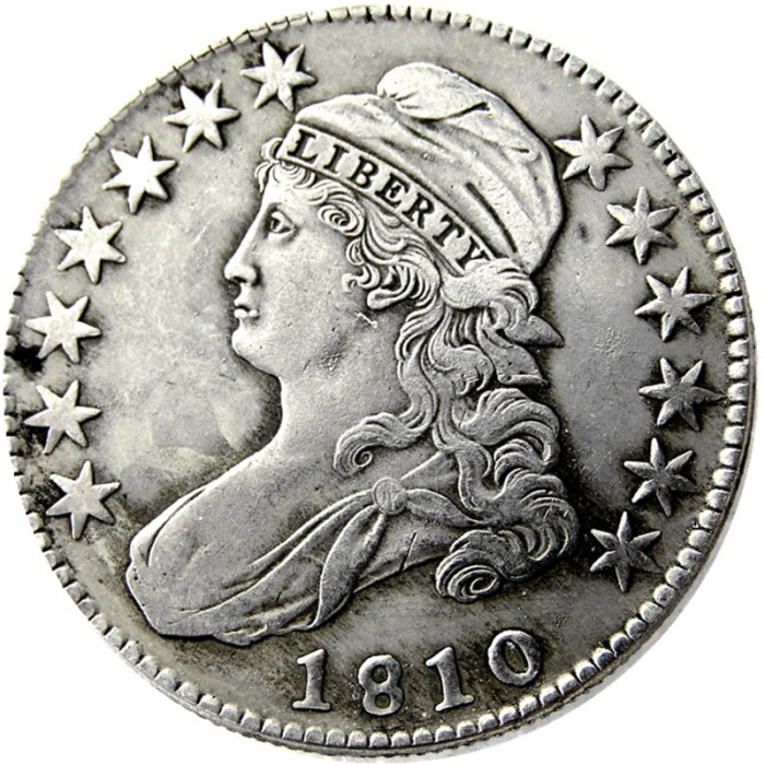 US 1810 Capped Bust Half Dollar Silver Plated Copy Coin