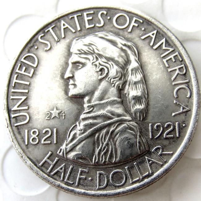 USA 1921 Missouri Commemorative Half Dollars Silver Plated Copy Coins
