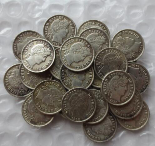 U.S. Coins whole set(1892-1916)-P-S-O 65pcs Barber Dime Retail Copy Coins