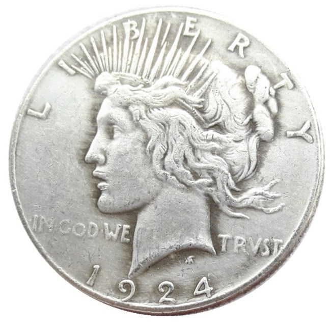 US 1924 Peace Dollar Silver Plated Copy Coin
