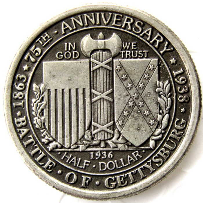 USA 1936 Battle Commemorative Half Dollars Silver Plated Copy Coins