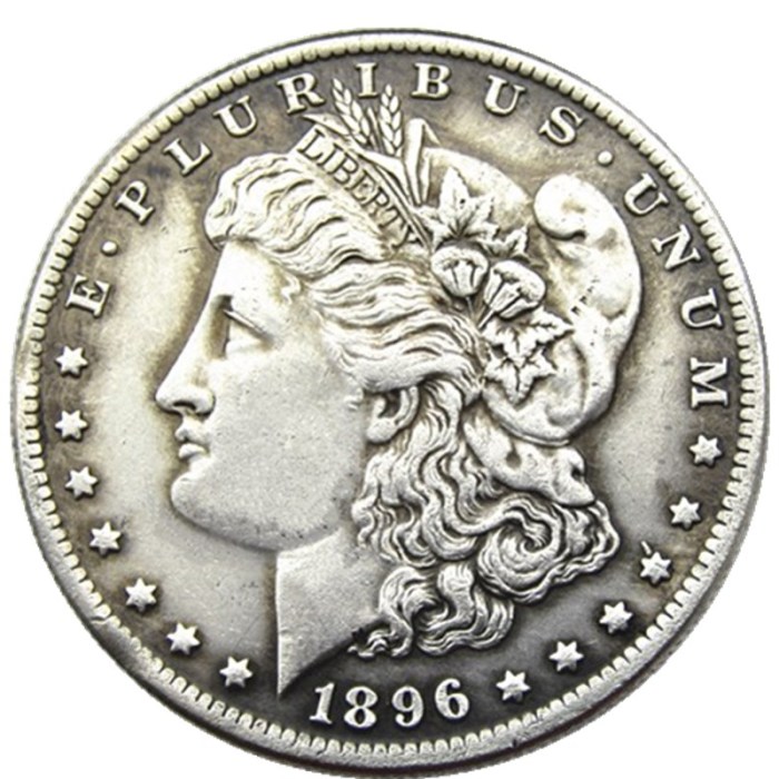 US 1896O Morgan Dollar Silver Plated Copy Coin