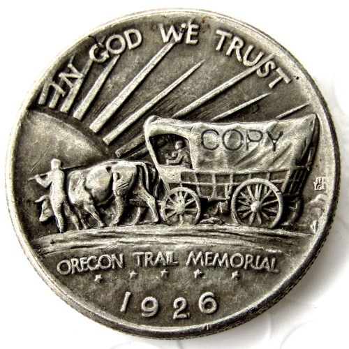 US 1926S Oregon Half Dollar Commemorative Silver Plated Copy Coin