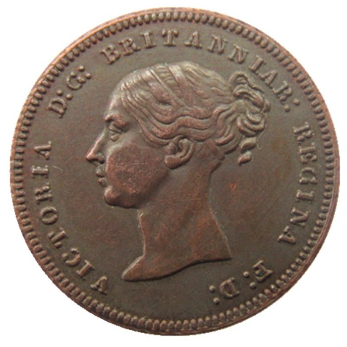 UK 1842 Great Britain / Ceylon Victoria Half Farthing copy coins