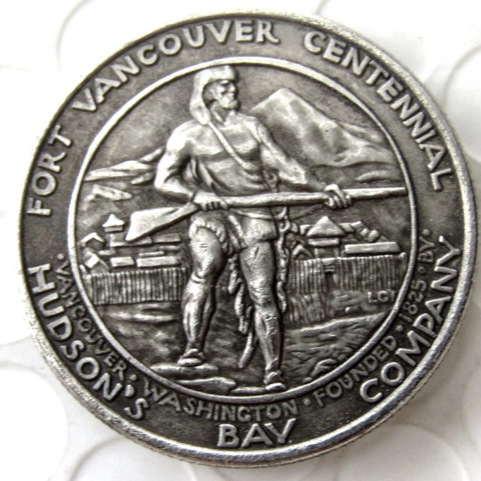 USA 1925 Fort Vancouver Commemorative Half Dollars Silver Plated Copy Coins