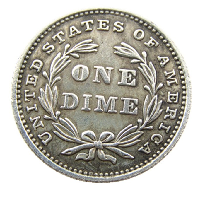 US 1837 Liberty Seated Dime Silver Plated Copy Coin