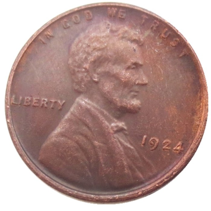 US 1924-P-S-D Lincoln Penny Cent 100% Copper Copy Coin