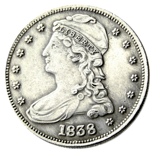 US 1838 Capped Bust Half Dollar Silver Plated Copy Coin