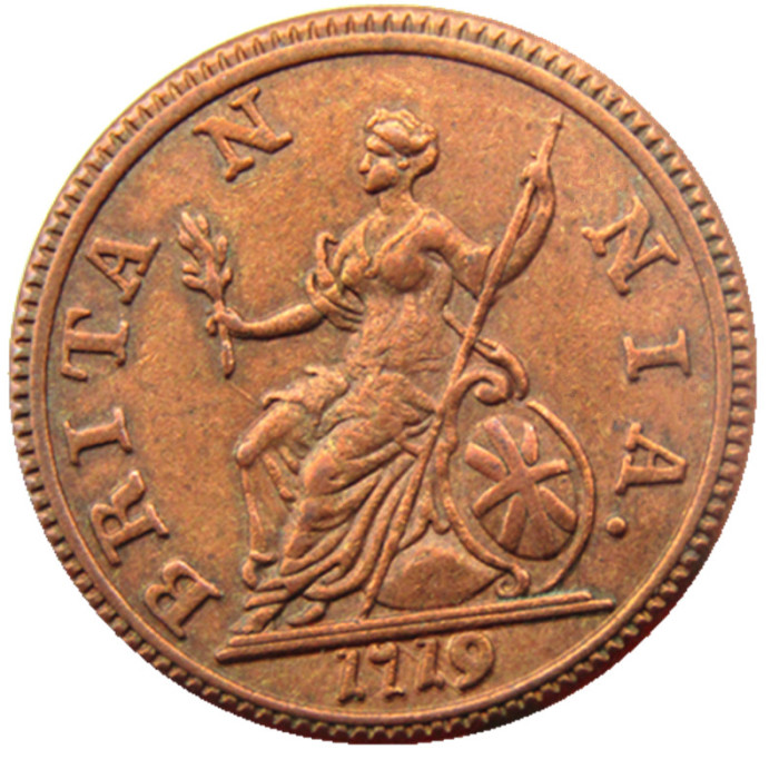 UK 1719 Browsing British Coins of George I,very rare copy coin