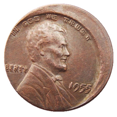 US Wheat Lincoln Cent Different 1955 Double Error with An Off Center Rare Copy Coins