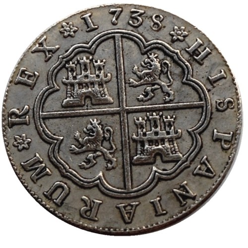 Spain Resl 1738 Silver Plated Copy Coins
