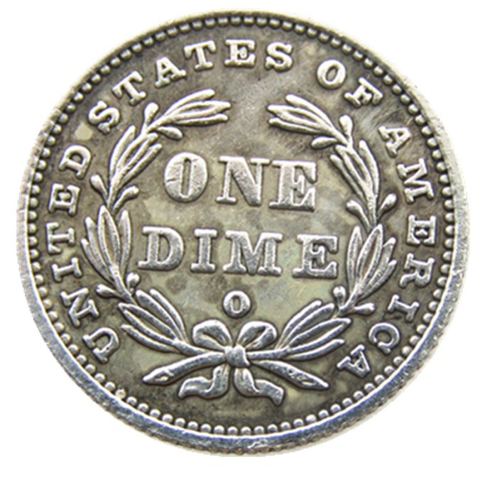 US 1839o Liberty Seated Dime Silver Plated Copy Coin