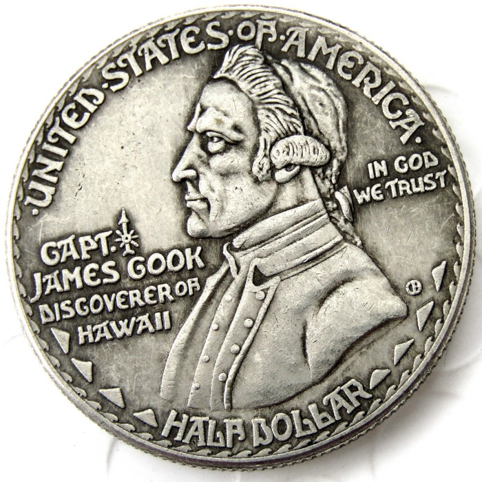 USA 1928 HAWAIIN SESQUICENTENNIAL Half Dollar Commemorative Silver Plated Copy Coin