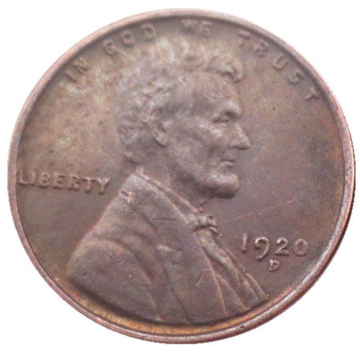 US 1920-P-S-D Lincoln Penny Cent 100% Copper Copy Coin