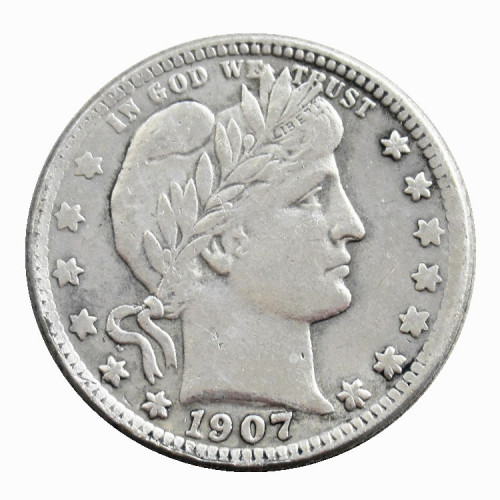 US 1907 P/S/O/D Barber Quarter Dollar Silver Plated Coins COPY